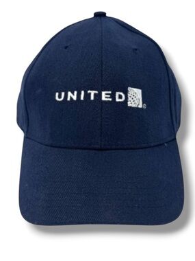 United Airlines Unisex Baseball Cap Navy Blue NWOT 100% Cotton